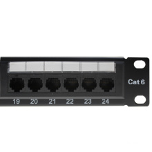 Panel de conexiones UTP RJ45 24 puertos 1U cat6